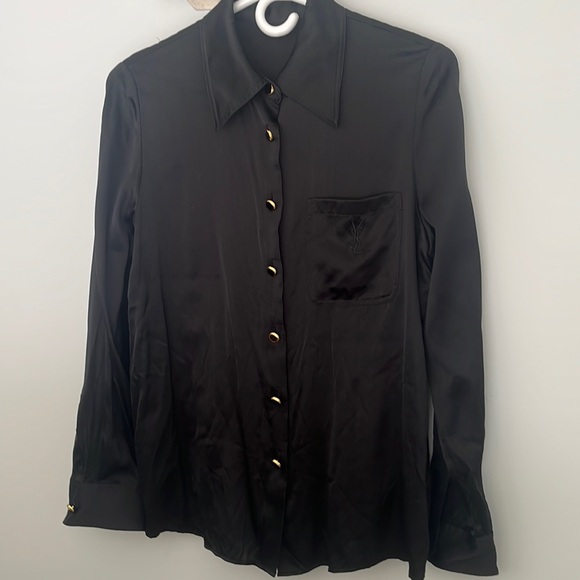 Black silk Shirt size 40 - Picture 5 of 10